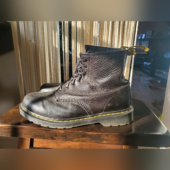 Black Dr. Martens Boots - Made in England - Size US Men's 12 - Picture 3 of 5